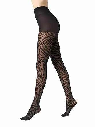OROBLU | Modestrumpfhose SAVAGE ZEBRA 30 black / black | 